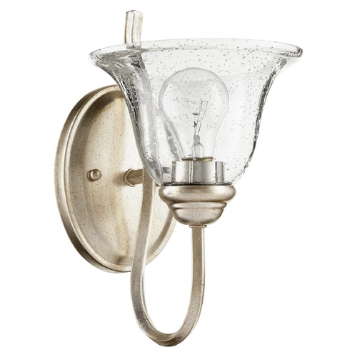 Seeded Glass Sconce Silver by Quorum Lighting