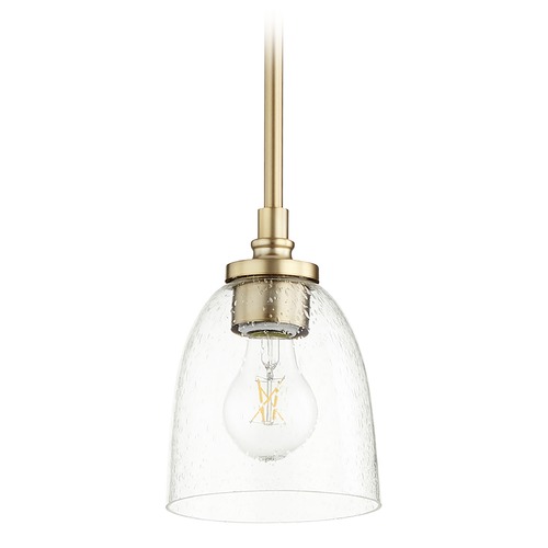 Rossington Aged Brass Mini Pendant by Quorum Lighting