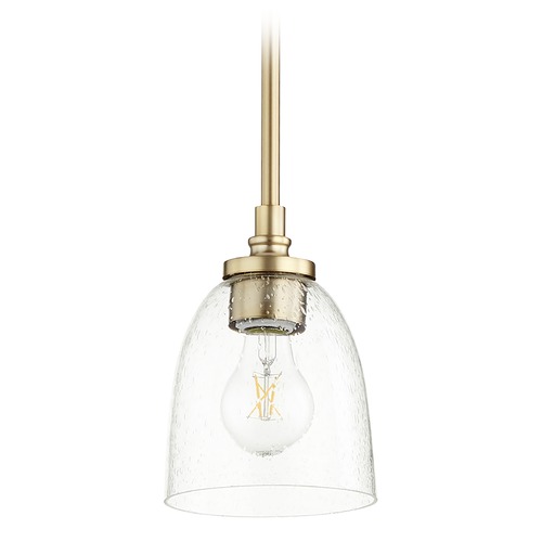 Quorum Lighting Rossington Aged Brass Mini Pendant by Quorum Lighting 3122-280