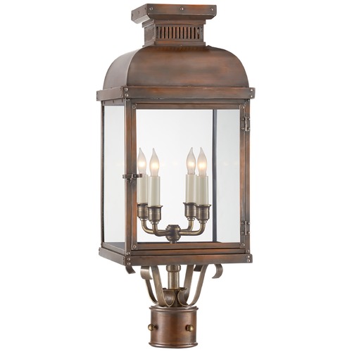 E.F. Chapman Suffork Post Lantern in Natural Copper by Visual Comfort Signature