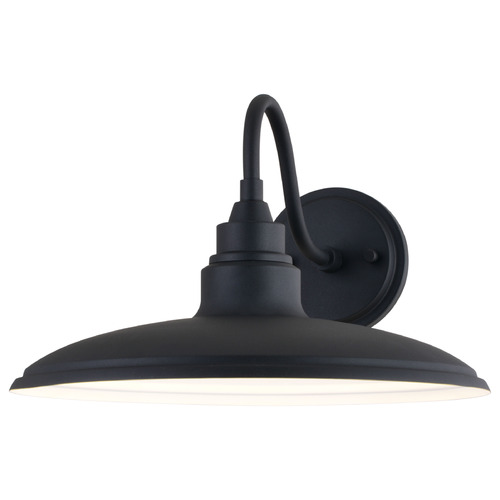 Vaxcel Lighting Vaxcel Lighting Tucson Textured Black & Glossy White LED Barn Light T0679