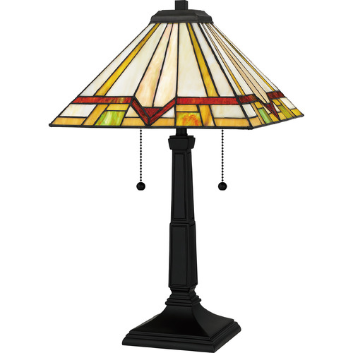 Quoizel Lighting Tiffany Matte Black Table Lamp by Quoizel Lighting TF16140MBK