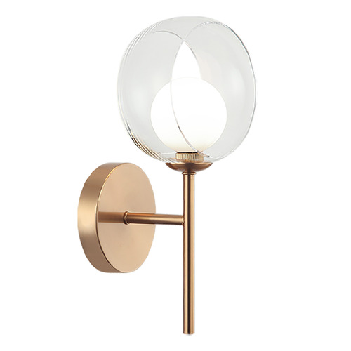 Delcia Aged Gold Brass LED Sconce by Matteo Lighting