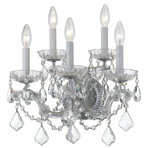 Crystorama Lighting Crystorama Lighting Maria Theresa Polished Chrome Sconce 4404-CH-CL-S