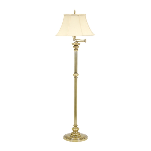 House of Troy Lighting Club Adjustable Floor Lamp in Antique Brass by House of Troy Lighting N604-AB