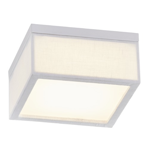 White 6-Inch Square LED Flushmount Light