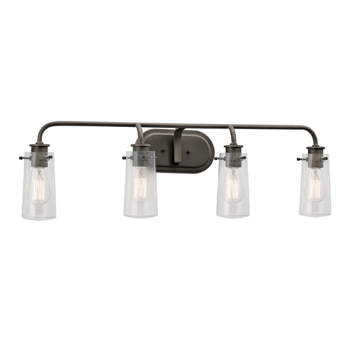 Kichler Lighting Seeded Glass Bathroom Light Bronze by Kichler Lighting 45460OZ