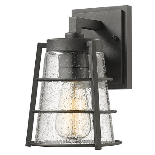 Helix Black Outdoor Wall Light by Z-Lite