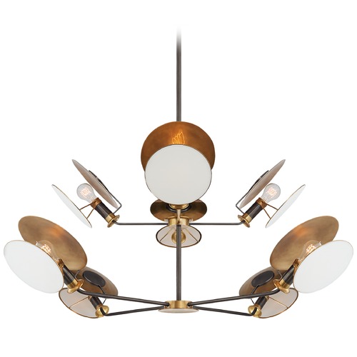 Thomas OBrien Osiris Chandelier in Bronze & Brass by Visual Comfort Signature