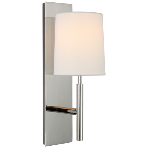 Visual Comfort Signature Collection Barbara Barry Clarion Medium Sconce in Nickel by Visual Comfort Signature BBL2172PNL