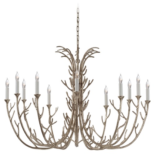 Julie Neill Silva Chandelier in Silver Leaf by Visual Comfort Signature
