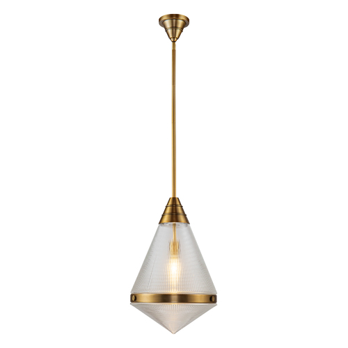 Willard 13.50-Inch Pendant in Vintage Brass by Alora Lighting