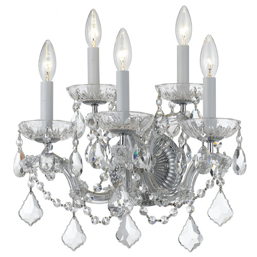 Crystorama Lighting Maria Theresa Polished Chrome Sconce