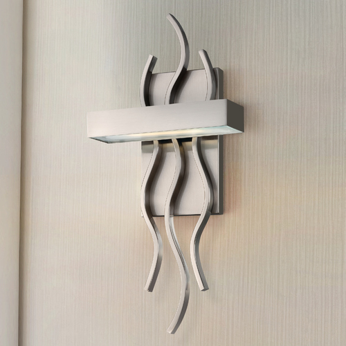 Nuvo Lighting Modern LED Sconce Wall Light in Brush Nickel by Nuvo Lighting 62/104