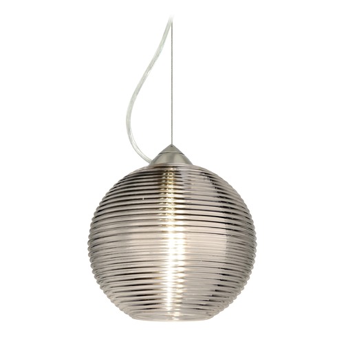 Besa Lighting Besa Lighting Kristall Satin Nickel Pendant Light with Globe Shade 1KX-461602-SN