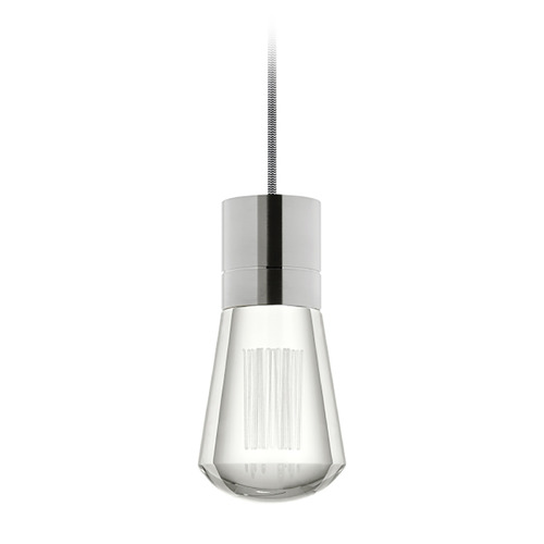 Alva LED Warm Dim Mini Pendant in Nickel by Visual Comfort Modern