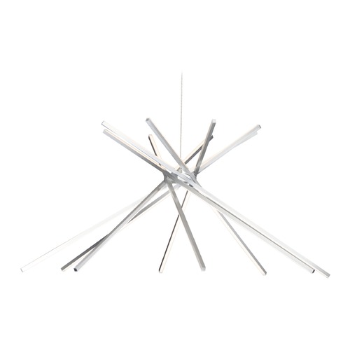 Alumilux Aster 8-Light LED Pendant in Satin Aluminum by ET2 Lighting