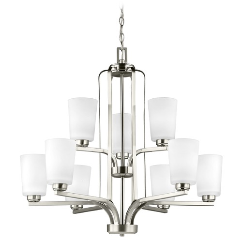 Franport Brushed Nickel Chandelier by Generation Lighting