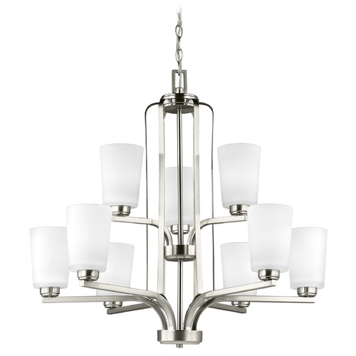 Generation Lighting Franport Brushed Nickel Chandelier by Generation Lighting 3128909-962