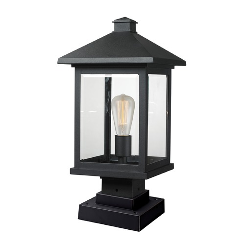 Z-Lite Portland Black Post Light by Z-Lite 531PHBS-SQPM-BK