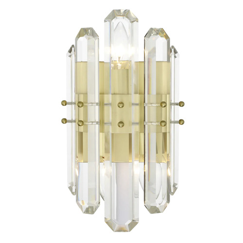 Crystorama Lighting Bolton 13.5-Inch Crystal Sconce in Aged Brass by Crystorama Lighting BOL-8882-AG