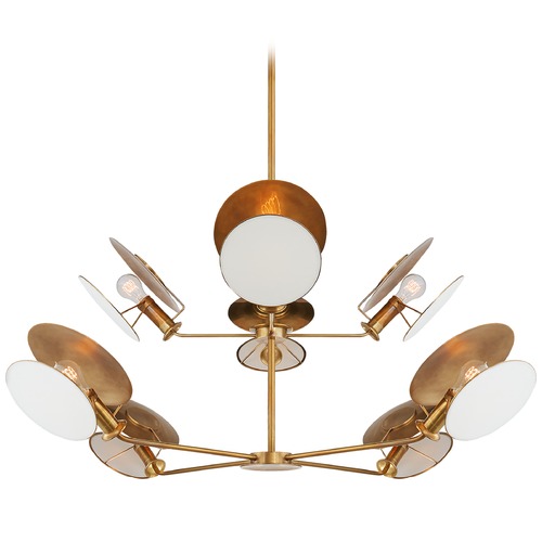 Visual Comfort Signature Collection Thomas OBrien Osiris Chandelier in Antique Brass by Visual Comfort Signature TOB5290HABL