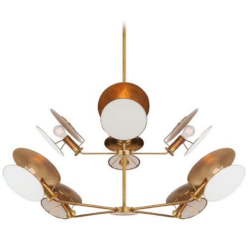 Thomas OBrien Osiris Chandelier in Antique Brass by Visual Comfort Signature