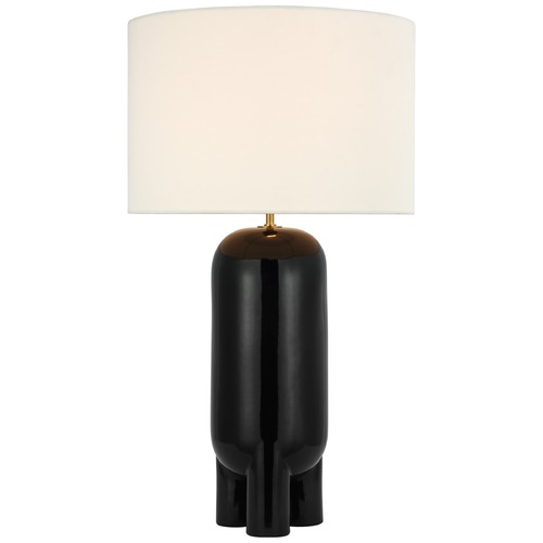 Visual Comfort Signature Collection Kelly Wearstler Chalon Table Lamp in Matte Black by Visual Comfort Signature KW3664BLKL