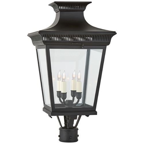 E.F. Chapman Elsinore Post Lantern in Black by Visual Comfort Signature