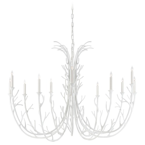 Visual Comfort Signature Collection Julie Neill Silva Chandelier in Plaster White by Visual Comfort Signature JN5080PW