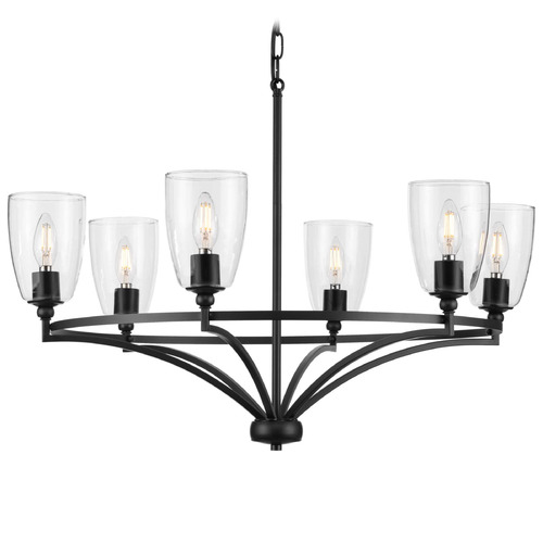Progress Lighting Parkhurst 6-Light Matte Black Chandelier