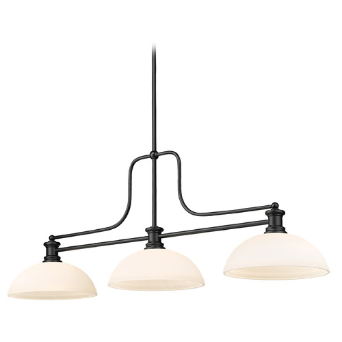 Melange Matte Black Billiard Light by Z-Lite