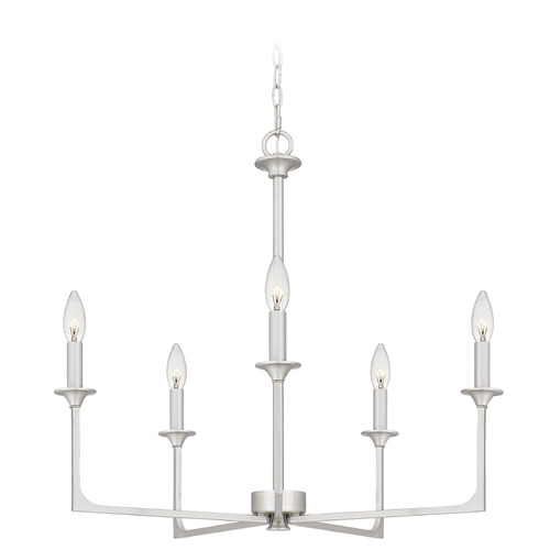 Prescott Brushed Nickel Chandelier Quoizel Lighting