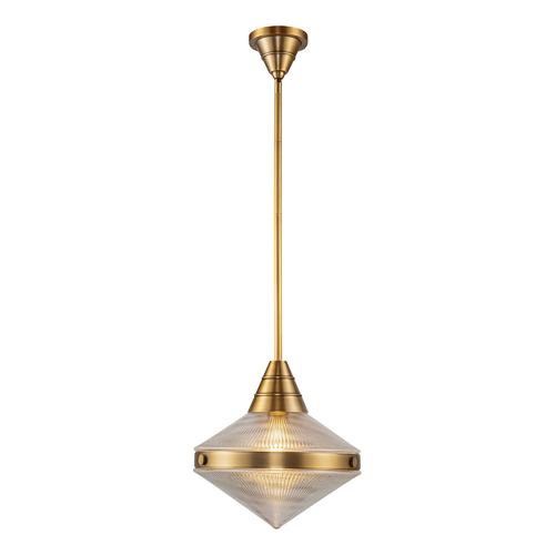 Willard 13.50-Inch Pendant in Vintage Brass by Alora Lighting
