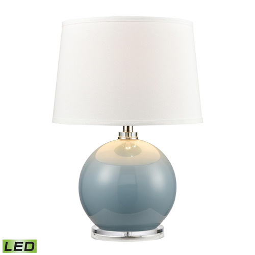 Elk Lighting Elk Lighting Culland Blue & Clear LED Table Lamp with Empire Shade H019-7222-LED