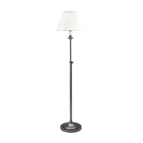 Club Floor Lamp in Antique Silver by House of Troy Lighting