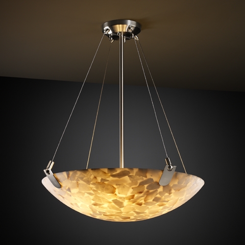 Justice Design Group Justice Design Group Alabaster Rocks! Collection Pendant Light ALR-9622-35-NCKL