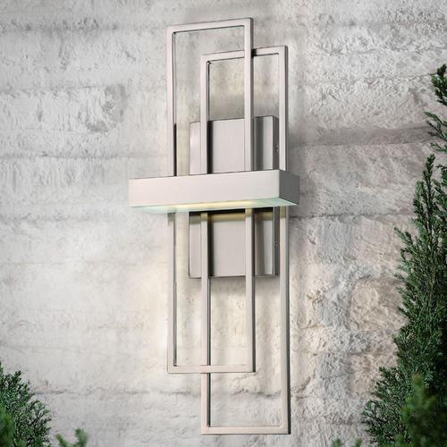 Modern LED Sconce Wall Light in Brush Nickel by Nuvo Lighting