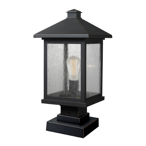 Z-Lite Portland Oil Rubbed Bronze Post Light by Z-Lite 531PHBS-SQPM-ORB