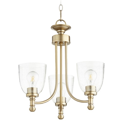 Rossington Aged Brass Chandelier by Quorum Lighting
