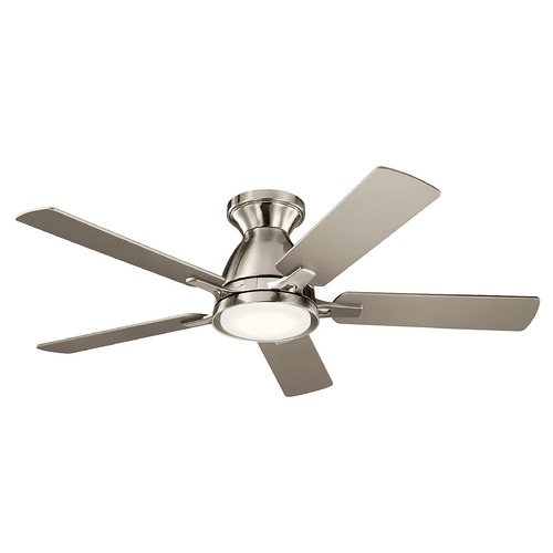 Arvada 44-Inch LED Hugger Fan in Brushed Stainless Steel by Kichler Lighting