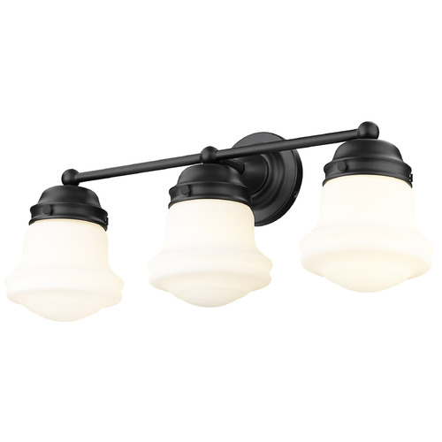 Z-Lite Vaughn Matte Black Bathroom Light by Z-Lite 735-3V-MB