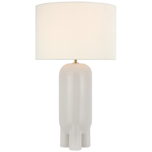 Visual Comfort Signature Collection Kelly Wearstler Chalon Table Lamp in New White by Visual Comfort Signature KW3664NWTL