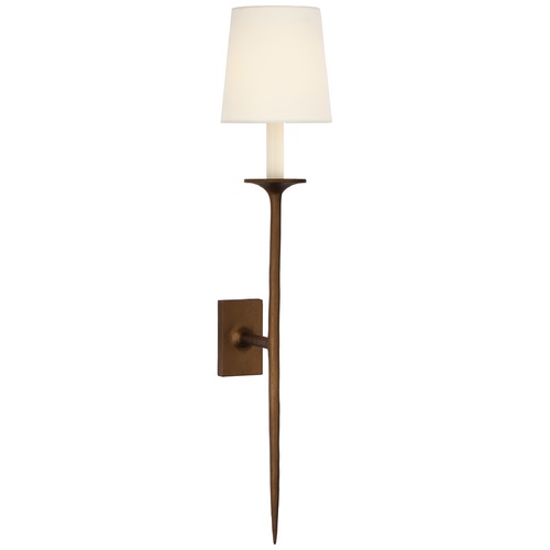 Visual Comfort Signature Collection Julie Neill Catina Large Tail Sconce in Bronze Leaf by Visual Comfort Signature JN2080ABLL