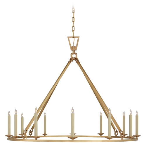 Chapman & Myers Darlana X-Large Chandelier in Brass by Visual Comfort Signature