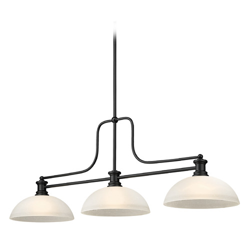 Melange Matte Black Billiard Light by Z-Lite