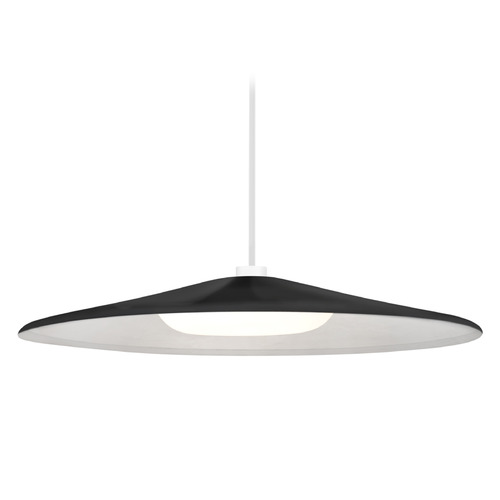 Besa Lighting Swan White LED Pendant Light with Coolie Shade