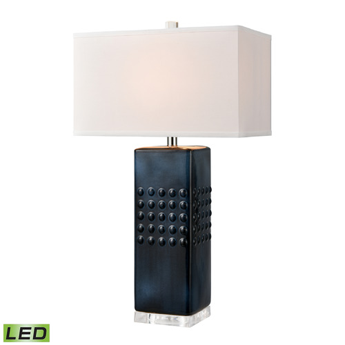 Elk Lighting Elk Lighting Easdale Navy & Clear LED Table Lamp with Rectangle Shade H019-7223-LED