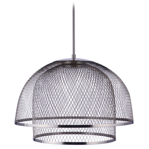 Sculptural Statement LED Pendant in Polished Nickel by Craftmade