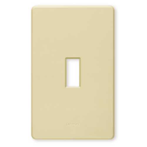 Lutron Dimmer Controls Traditional 1-Gang Wallplate in Ivory FW-1-IV